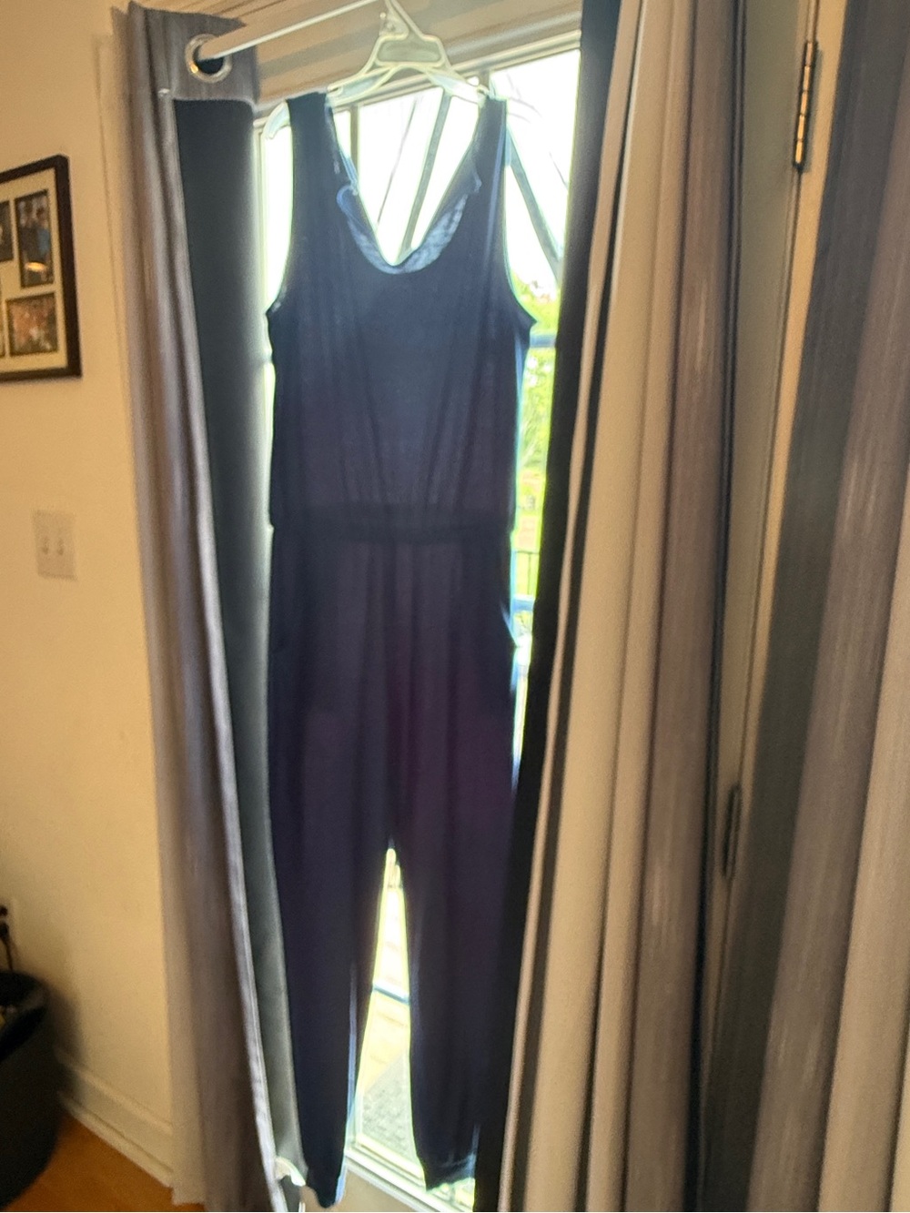 Sleeveless Navy Jumpsuit with Defined Waist